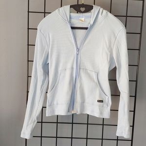 Champion small periwinkle blue lightweight ribbed hoodie